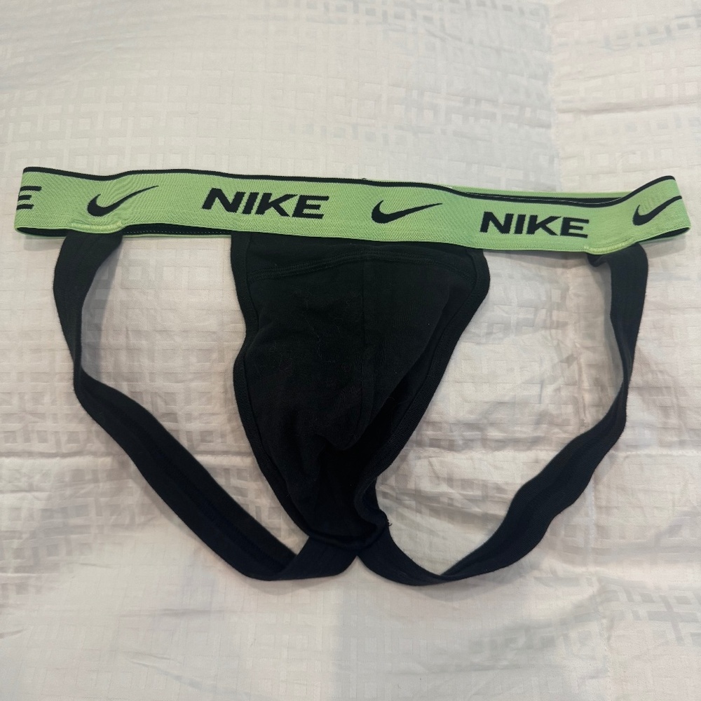 New Men's Black Jock Strap. Size Medium.
